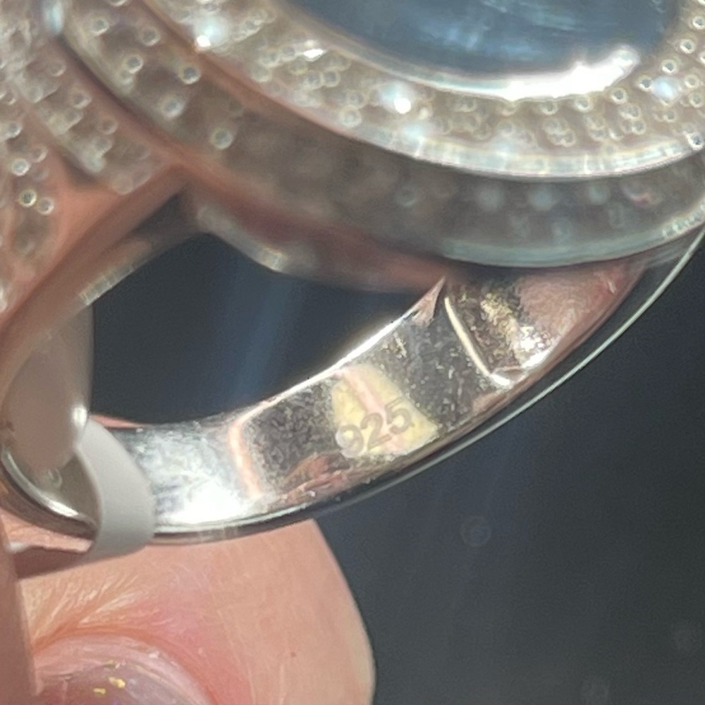 Solid Silver 925 Mirror Ring Size 9 - image 4